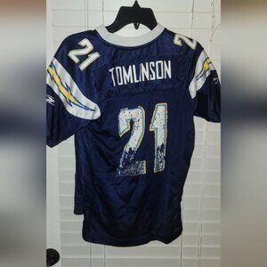 Vintage Reebok BOYS MEDIUM San Diego Chargers Ladainian Tomlinson #21 Jersey